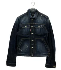 ディースクエアード デニムジャケット ダメージ ほつれ ペイント加工 インポート S71AM0500 S30144 メンズ SIZE 48 (L) DSQUARED2