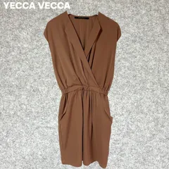 YECCA VECCA ブラウン ノースリーブ ワンピース Sサイズ