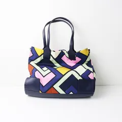 トリーバーチ TORY BURCH エラ ボタニカル トートバッグ レザー切替 マルチカラー┃かばん【2400014669121】