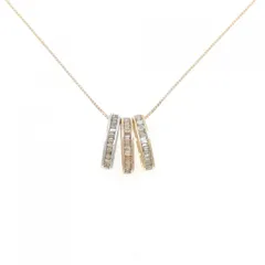 K18スリーカラー ダイヤモンド ネックレス 0.56CT