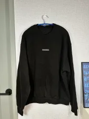 新品) ブラック 黒 厚手 起毛 スウェット オーバーサイズ