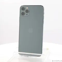 〔中古品〕 iPhone11 Pro Max 256GB ミッドナイトグリーン MWHM2J／A SIMフリー【196】