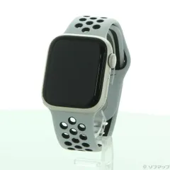 〔中古品〕 Apple Watch Series 7 Nike GPS 41mm スターライトアルミニウムケース ピュアプラチナム／ブラックNikeスポーツバンド【305】