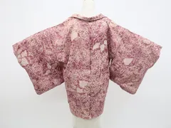 【一輝堂】羽織 絞り 羽織紐付 正絹 着物 身丈約78.5cm 裄丈65.5cm 25z11-6481