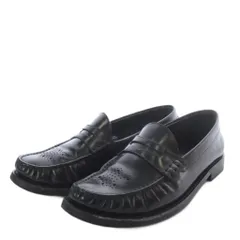 【中古】セリーヌ CELINE Vivienne メダリオン ローファー スリッポン レザー 38 ブラック セリーヌ CELINE Vivienne メダリオン コインローファー スリッポン