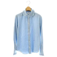 【中古】マディソンブルー MADISONBLUE HPS別注 シャンブレーフリルシャツ 01 S ライトブルー /ES ■OS レディース マディソンブルー MADISONBLUE HPS別注 シャンブレーフリルシャツ 01 S