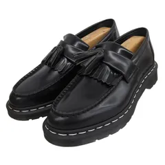 未使用品▲Dr.Martens ドクターマーチン ADRIAN エイドリアン ホワイトステッチ タッセルローファー レザーローファー ブラック 7 箱付き メンズ