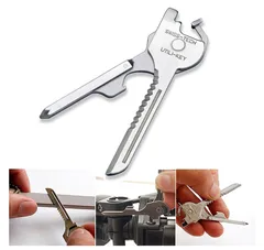 スイステック ユーティリキー 鍵と キーチェーン用 キーホルダー 携帯性 6機能 カムフラージュ ミニ マルチツール ポリッシュ-1(上