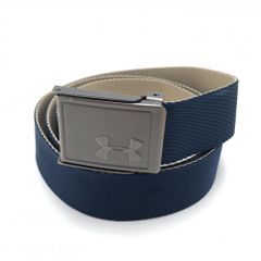 Under Armour Gacha Belt, Navy, Buckle Logo, Men's Golf Wear UNDER ARMOUR