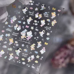 匿名配送⭐︎ネイルシール　立体　3D 猫　マーメイド　人魚　シェル　ビーチ　ヒトデ　5111