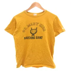 チャンピオン CHAMPION ランタグ 復刻 Tシャツ M 半袖 クルーネック ロゴプリント 黄 イエロー /GV ☆AA★