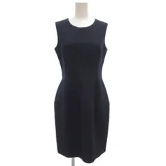 アナイ ANAYI ワンピース ひざ丈 ノースリーブ ストレッチ 38 紺 ネイビー /GV