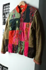 W(M) オイリリー ジップアップ ウィンドブレーカー アウター ジャケット 90年代 レア ツアーベルベット-16357