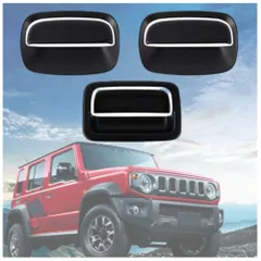 ジムニー JB64 JB74 3ドア ドアハンドルカバー ドアプロテクターカバー 3点セット マットブラック 艶なし 貼付タイプ ABS樹脂 外装