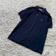 《良品》LACOSTE ポロシャツ ネイビー 3 カジュアル ワンポイント