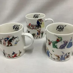 ウォルトディズニー生誕100周年　トリオマグセット　マグカップ3個セット　陶器製　Q856