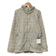 未使用 mont-bell モンベル ウインドブラスト プリントパーカ 撥水加工 ジャケット 1103265 M グレー カーキ レディース 古着 中古 USED