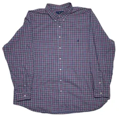 オーバーサイズ ポロラルフローレン チェック柄 ボタンダウンシャツ ウィメンズ ポニー 刺繍ロゴ ワンポイント ゆったり クラシックフィット マルチカラー 3XL メンズ 古着 長袖