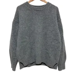 美品 23AW SLOANE スローン 5G ジーロン ラム カシミヤ クルーネックニット サイズ1 グレー レディース 古着 中古 USED