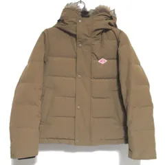 美品 DANTON ダントン ラクーンファー フーディー ダウンジャケット JD-8931 サイズ36 キャメル ブラウン レディース 古着 中古 USED