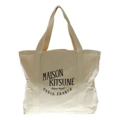 MAISON KITSUNE (メゾンキツネ) プリント キャンバス トートバッグ ベージュ