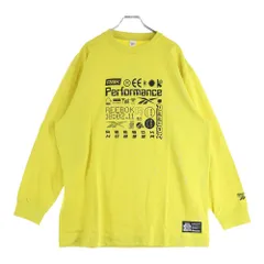 Reebok (リーボック) ×BlackEyePatch ×ブラックアイパッチ フロントプリント長袖Tシャツ GM8333 イエロー