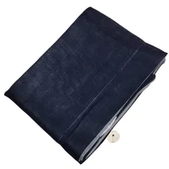 未使用 GIORGIO ARMANI ジョルジオアルマーニ ウールシルク ストール ショール マフラー ネイビー レディース 古着 中古 USED