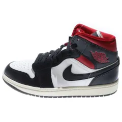 NIKE (ナイキ) WMNS AIR JORDAN 1 MID GYM RED BQ6472-061 ウィメンズ エアジョーダン ジムレッド ミッドカットスニーカー レッド/ブラック US9/26.0cm レディース