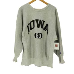 チャンピオン Champion 90S USA製 刺繍タグ REVERSE WEAVE リバースウィーブ IOWA 80 2段 アーチロゴ プリント スウェット 霜降り メンズ import：XL 