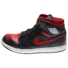 NIKE (ナイキ) Air jordan 1 mid エアジョーダン1ミッド ブレッド ハイカットスニーカー レッド DQ8426-067 US8.5/26.5cm