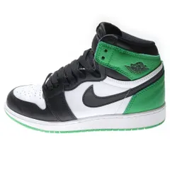 NIKE (ナイキ) AIR JORDAN 1 HIGH OG GS FD1437-031 エア ジョーダン 1 レトロ ハイ OG GS ハイカットスニーカー US6.5Y/24.5cm グリーン/ブラック/ホワイト レディース
