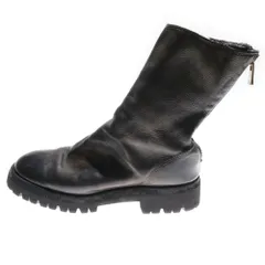 GUIDI (グイディ) Back Zip Boots バックジップ ハイカット レザーブーツ レディース ブラック