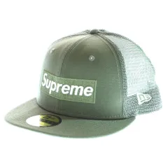 SUPREME (シュプリーム) 23SS × NEW ERA Box Logo Mesh Cap ボックス ロゴ メッシュ キャップ 帽子 カーキ