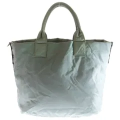 PRADA (プラダ) テスート リバーシブル2WAYトートバッグ ハンドバッグ ライトグリーン ナイロン シルバー金具