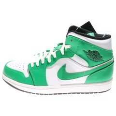 NIKE (ナイキ) AIR JORDAN 1 MID LUCKY GREEN DQ8426-301 エアジョーダン1 ミッド ラッキーグリーン ミッドカットスニーカー ホワイト/グリーン US10/28.0cm