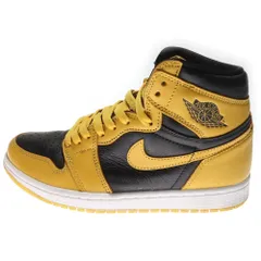 NIKE (ナイキ) AIR JORDAN1 RETRO HIGH OG POLLEN 555088-701 エアジョーダン 1 レトロ パラン ハイカットスニーカー US7.5/25.5cm ブラック/イエロー