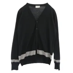 JOHN SMEDLEY ジョンスメドレー MHM1062 0380253 英国製 MARGARET HOWELL マーガレットハウエル 別注 ウール カーディガン ブラック系 L【中古】