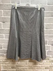 【B1-06】◇TRANS WORK    サイズ46   フレアスカート　千鳥柄