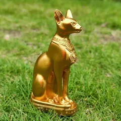 猫のオブジェ ゴールド 金色 ホワイト 白色 白 猫神像 猫 ねこ ネコ cat キャット インテリア小物 インテリア インテリア雑貨 樹脂製 小物 雑貨 オブジェ 像 置物 ギフト