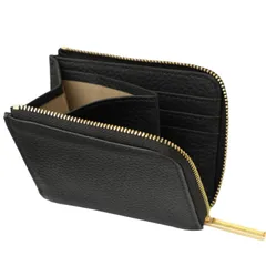 【新着商品】レディース 小銭入れ ミニ財布 小さい財布 薄型 コンパクト FONE] L字ファスナー 軽量 [MR お札が折れない (ブラック)