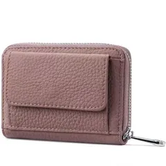 【数量限定】コインケース 本革 マルチカードホルダー レディース財布 カード入れ 大容量 じゃばら カード収納12枚 軽量 薄型 ス 小銭入れ スキミング防止 RFID 定期入れ カードケース ギフト（ロータスピンク） メンズ レディース 二つ折り財布 ミニ財