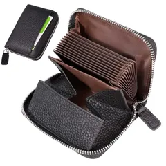 【在庫処分】コンパクト 本革 二つ折り財布 RFIDスキミング防止 メンズ 小さい財布 レディース 「お札の収納が簡単」じゃばら ミニ財布 大容量 [DSDCDJ] 小銭入れ