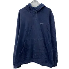 NIKE ロゴスウェット トレーナー XL ネイビー ホワイト ナイキ プルオーバー フーディー 刺繍ワンポイント 無地スウェット 秋物 a712-5462