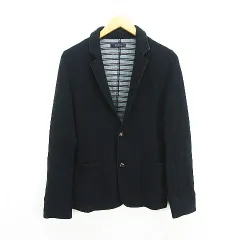 レイジブルー RAGEBLUE ジャケット ブレザー テーラード 長袖 シングル 2B 裏地無し コットン M ネイビー ※EKM