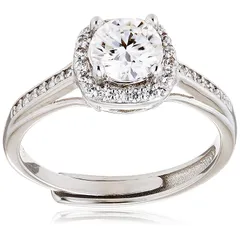 【新品】 [バリアスチープ] S925 レディース リング/R-3-8 RC3286白金色莫桑石戒指(プラチナ色)メッキ [並行輸入品] 0