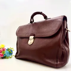 バリー ハンド ビジネス PCバッグ 革 茶 ブリーフケース FY343