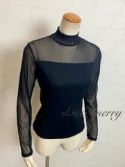 【MERRY】Lサイズ　新品　社交ダンス　ハイネック　長袖　トップス　黒　インナー　0739