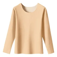 あったか インナー 肌着 長袖 レディース 起毛 フリーカット ストレッチ 冬インナー 伸びる 冷え対策 ストレッチ 暖かい 丸首 保温 防寒 大きいサイズ rr-070