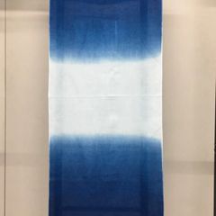 三河木綿 藍染め 暖簾 グラデーション 絞り染め風 - メルカリ