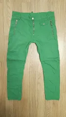 正規品 DSQUARED2 RUNWAY グリーン ジッパーポケット バイカーデニム 46